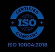 ISO 10004:2018 certified company badge